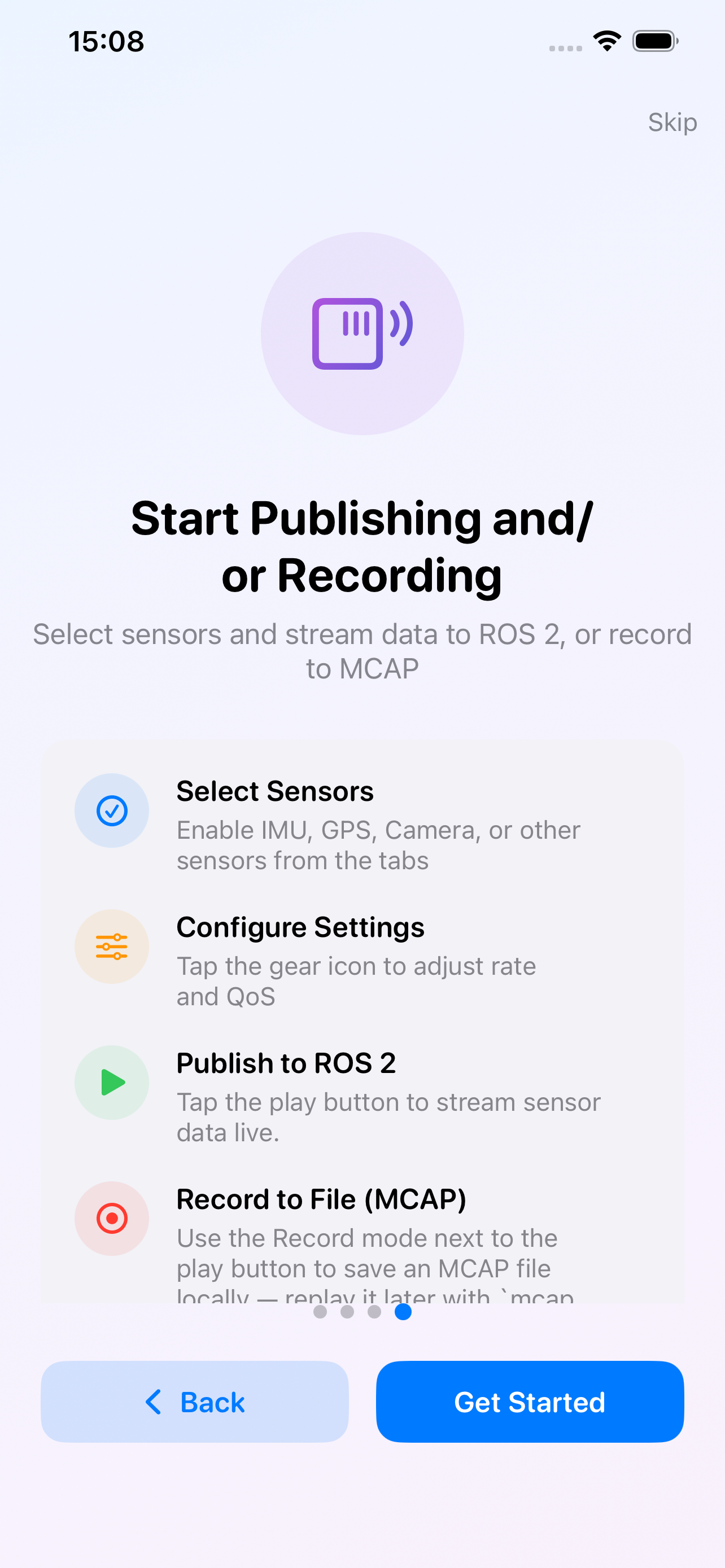 Start Publishing or Recording